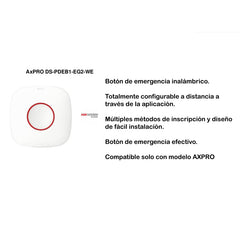 PULSADOR DE PANICO INALAMBRICO AXPRO DS-PDEB1-EG2-WB HIKVISION