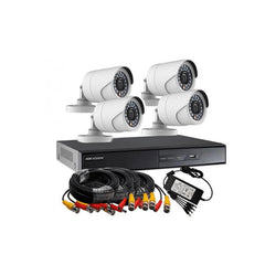 KIT DVR 4CH 4BULLET 1080P IR+ FUENTE + CABLE IP66 HIKVISION