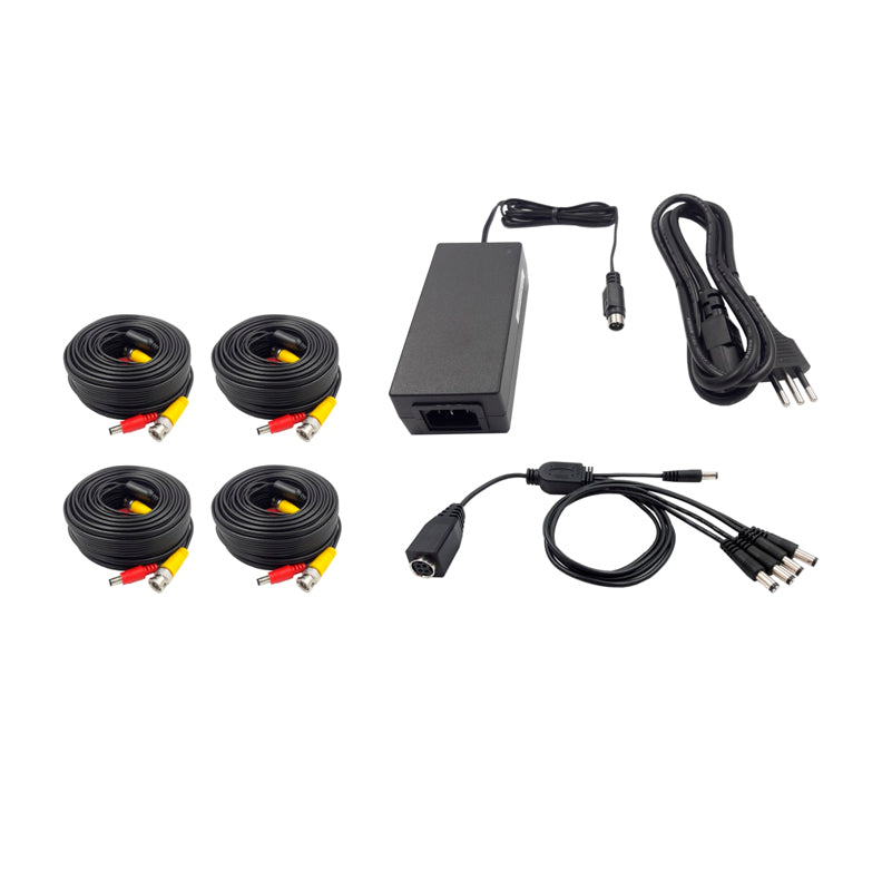 KIT DVR 4CH COLORVU + FUENTE + CABLE + DISCO 1TB HIKVISION