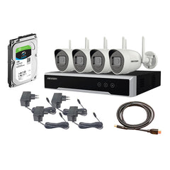 KIT NVR WIFI 1TB 4 BULLET 4MP NK44W0H-1T HIKVISION