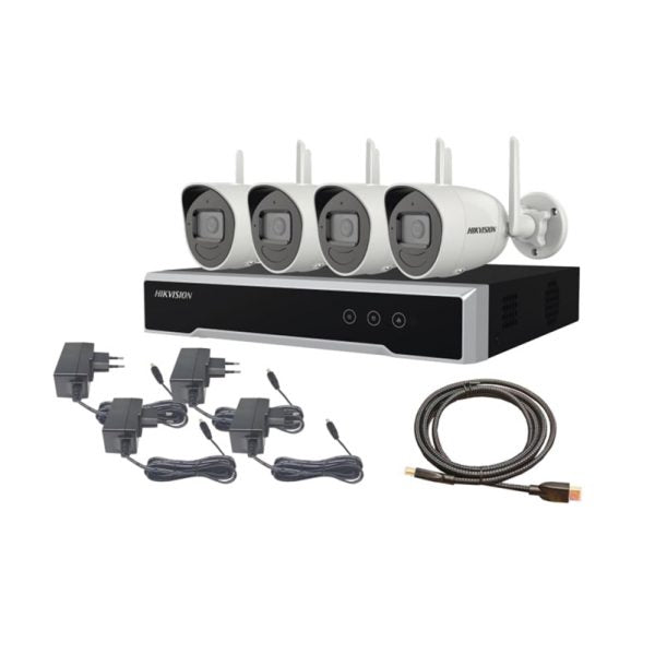 KIT NVR WIFI 4 BULLET S/DISCO 2MP NK42W0H HIKVISION