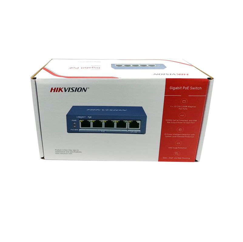 SWITCH 4B POE +1 GIGABIT LAYER 2 DS-3E0505P-E HIKVISION