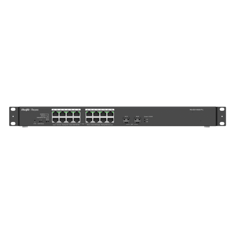 SWITCH GIGA 16BOCAS POE 247W MAS 2 RG-ES118GS-P-L RUIJIE
