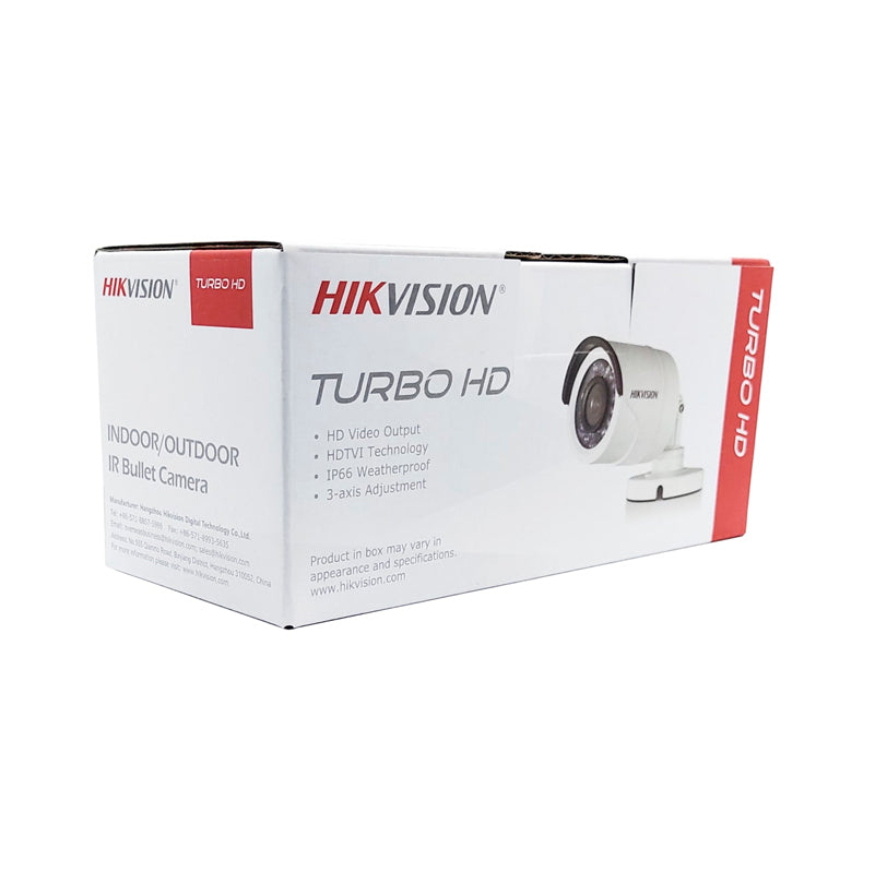 CAMARA HD TVI 720P 2.8MM IR20 IP66 DS-2CE16C0T-IRP HIKVISION