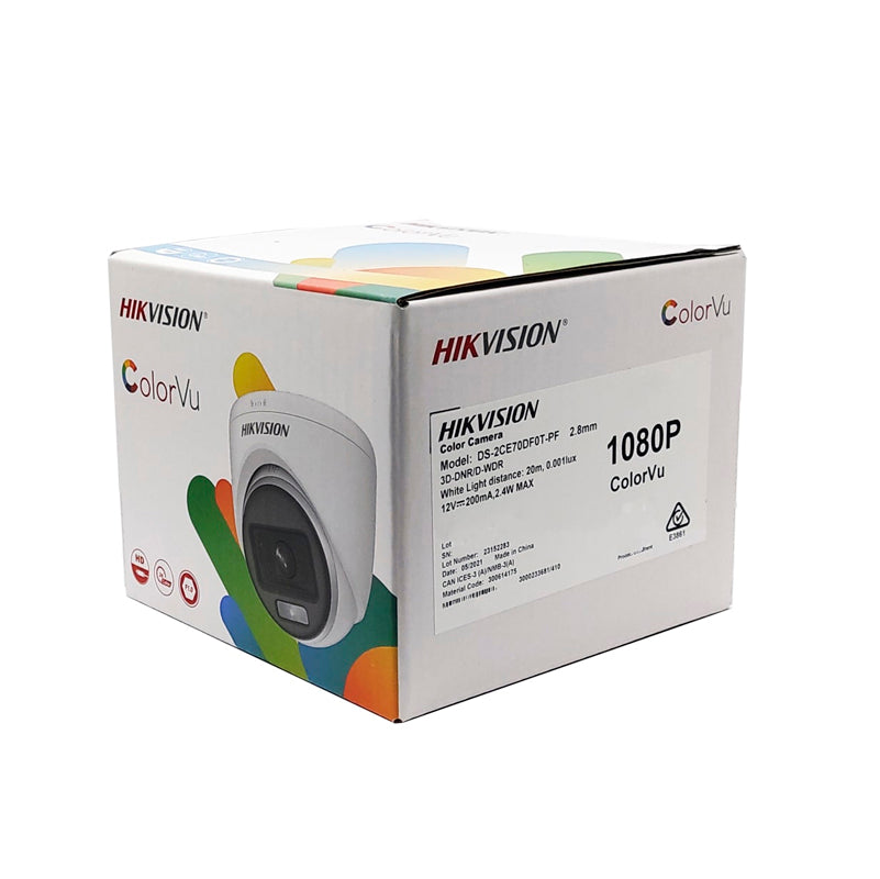 DOMO TVI COLORVULITE 2MP LUZ20M DS-2CE70DF0T-PF HIKVISION