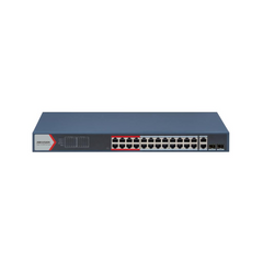 SWITCH POE 24B+2G 370W HASTA 250M DS-3E1326P-EI HIKVISION