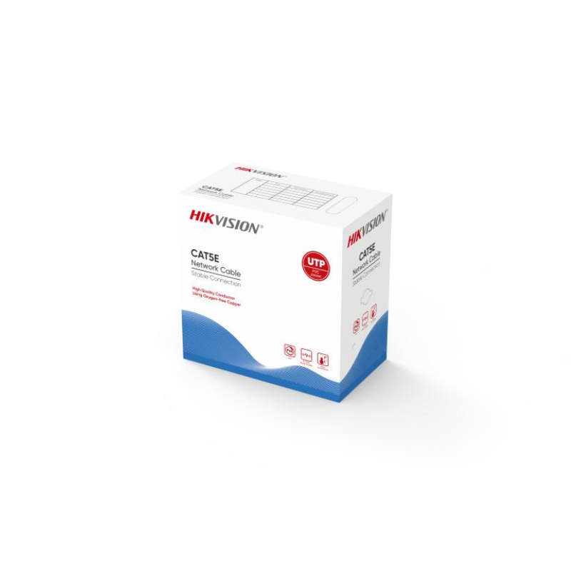 CABLE UTP CAT5E 100M UNIFILAR COBRE DS-1LN5E-S-100 HIKVISION