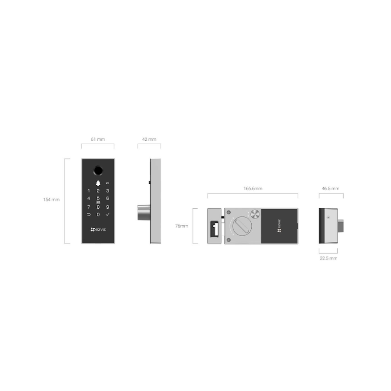 CERRADURA INTELIGENTE WIFI HUELLA APP CS-DL03 WBCP EZVIZ