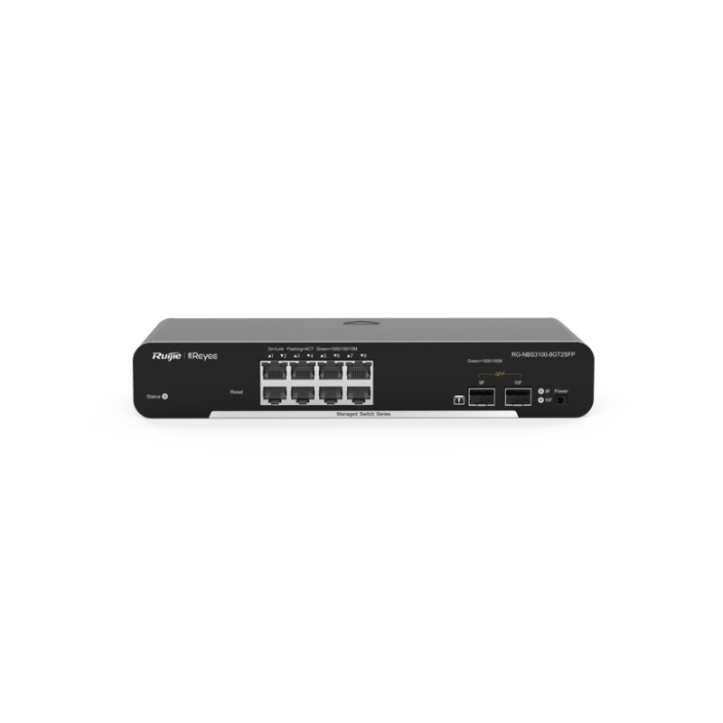 SWITCH GIGABIT CAPA 2 ADMINISTRABLE EN LA NUBE 8 PUERTOS 2 SFP RG-NBS3100-8GT2SFP RUIJIE