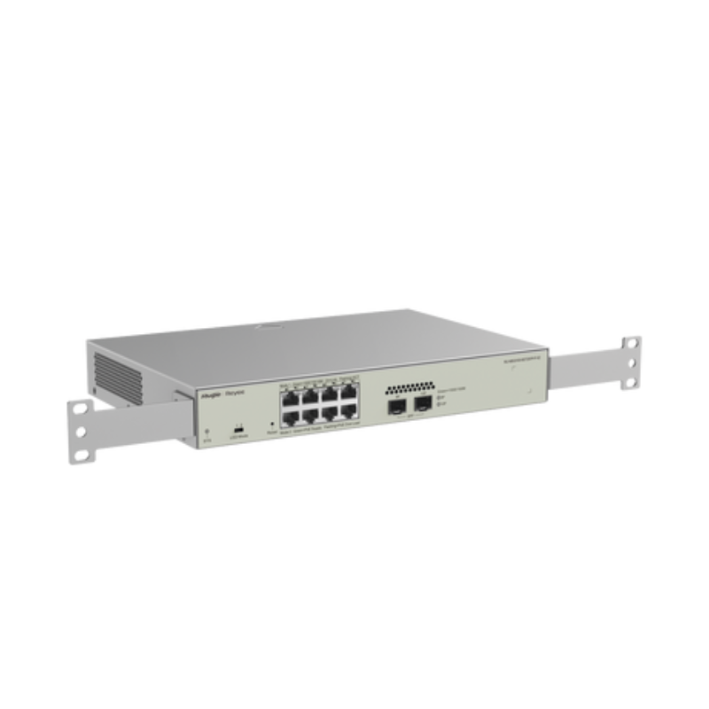 SWITCH GIGABIT CAPA 2 ADMINISTRABLE EN LA NUBE 8 PUERTOS POE+ 2 SFP RG-NBS3100-8GT2SFP-P-V2 RUIJIE