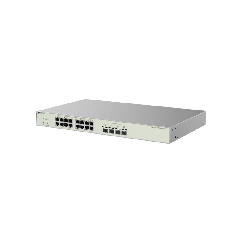 SWITCH GIGABIT CAPA 3 ADMINISTRABLE EN LA NUBE 16 PUERTOS POE++ 4 SFP+ RG-NBS3300-16MG4XS-HP R