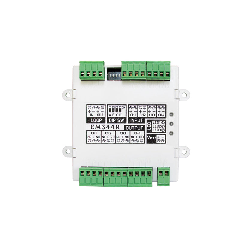 MODULO MULTIPLE  DE 4 ENTRADAS / 4 SALIDAS EM344R INIM