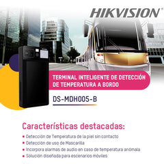 TERMINAL FACIAL Y TEMPERATURA MOVILMDH005-B/32GB HIKVISION