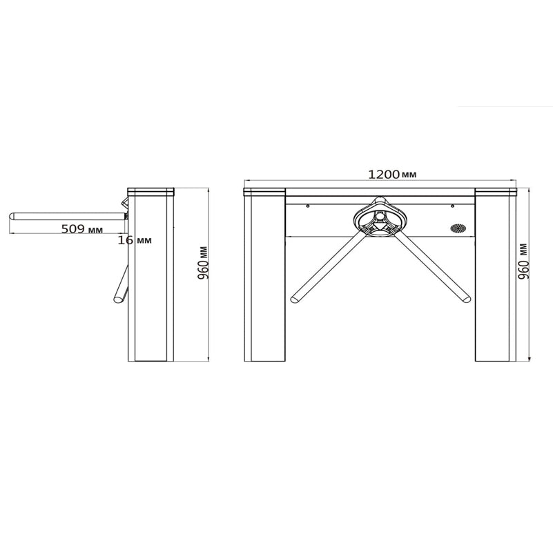 TORNIQUETE BIDIRECCIONAL IP DS-K3G501SX-R/M-DM55 HIKVISION