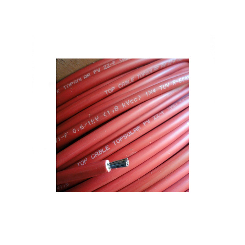 CABLE SOLAR TOPCABLE 4MM2 ROJO