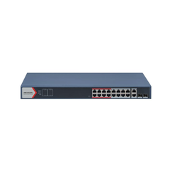 SWITCH POE INTELIGENTE 16 PUERTOS FAST ETHERNET DS-3E1318P-EI HIKVISION