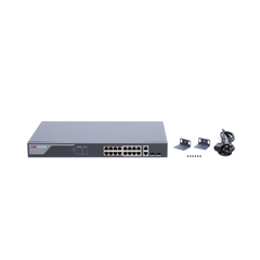 SWITCH POE INTELIGENTE 16 PUERTOS FAST ETHERNET DS-3E1318P-EI HIKVISION