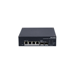 SWITCH 4B GIGA ADMINISTRABLE INDUSTRIAL SOLAR POE DS-3T1506HP-EI-UPS HIKVISION.