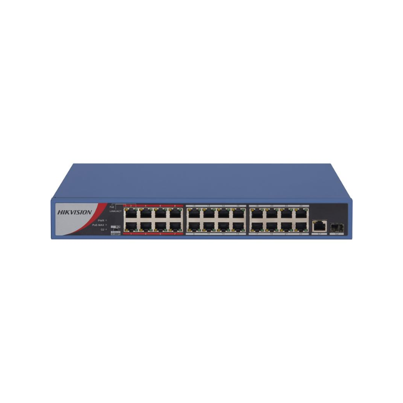 SWITCH NO ADMINISTRABLE 24BFE POE 2XGIGA DS-3E0326P-E HIKVISION